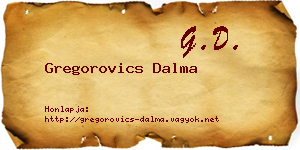 Gregorovics Dalma névjegykártya